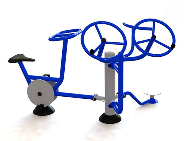 Açık Hava Çoklu Spor Aletleri / Açık Hava Çoklu Spor Aleti Bisiklet, Kol Çevirme ve Ayakta Bel Esnetme - 81408